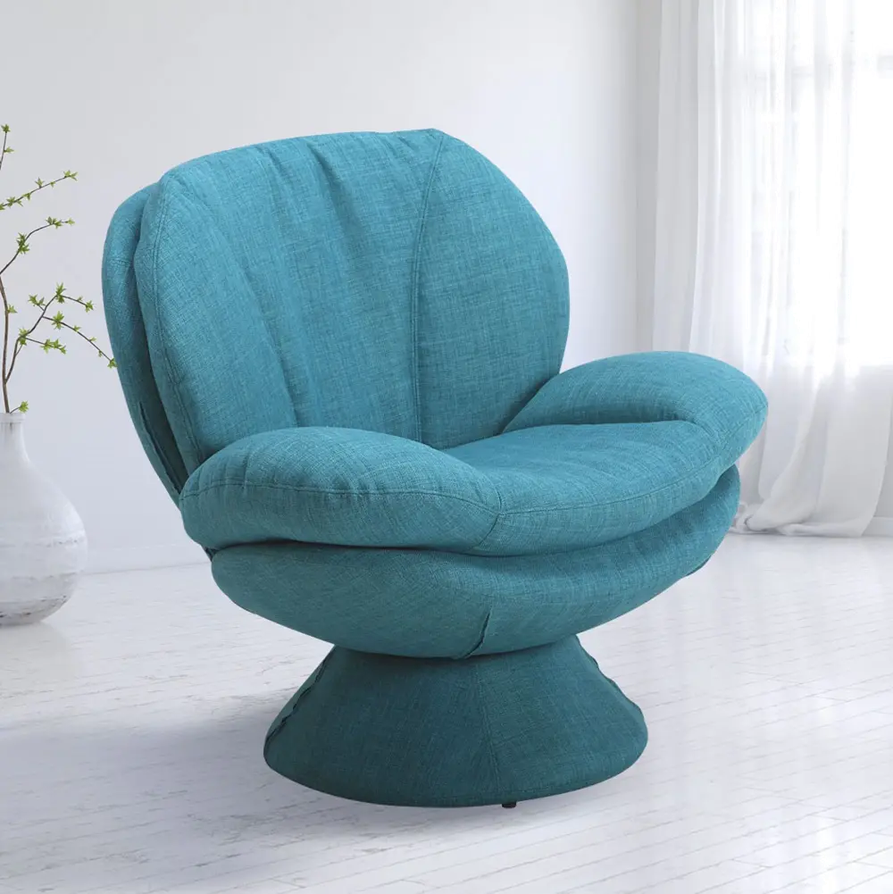 Rio Turquoise Blue Pub Accent Chair - Comfort Chair -1