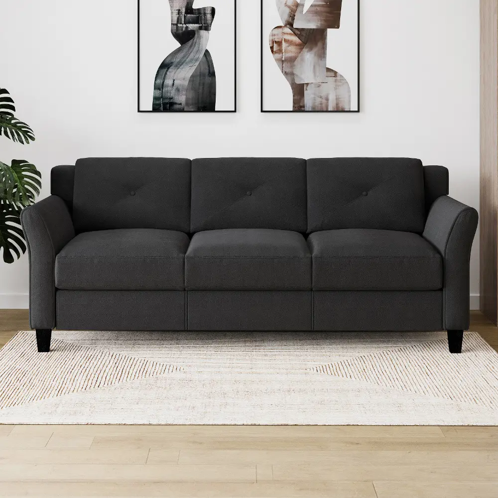 CCHRFKS3M26BKVA Harvard Black Sofa-1