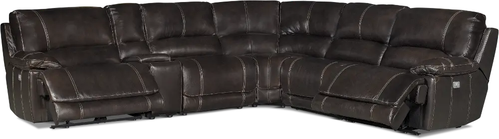 Brant Brown 6 Piece Power Reclining Sectional-1