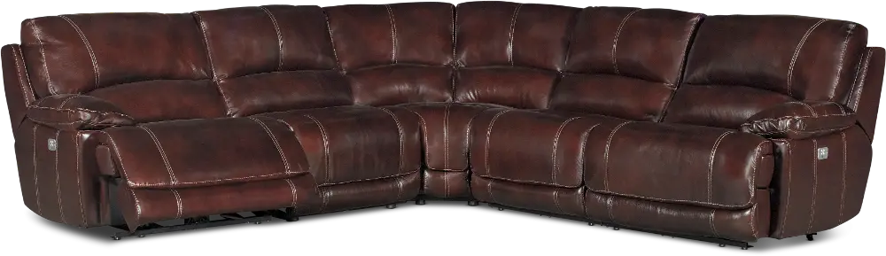 Brant Burgundy 5 Piece Power Reclining Sectional-1