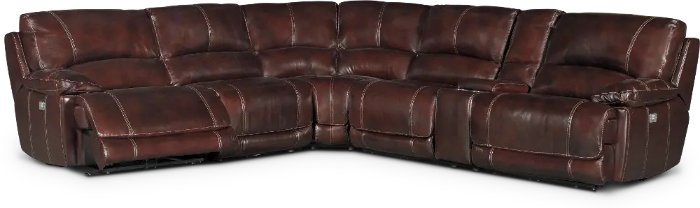 Brant Burgundy 6 Piece Power Reclining Sectional-1