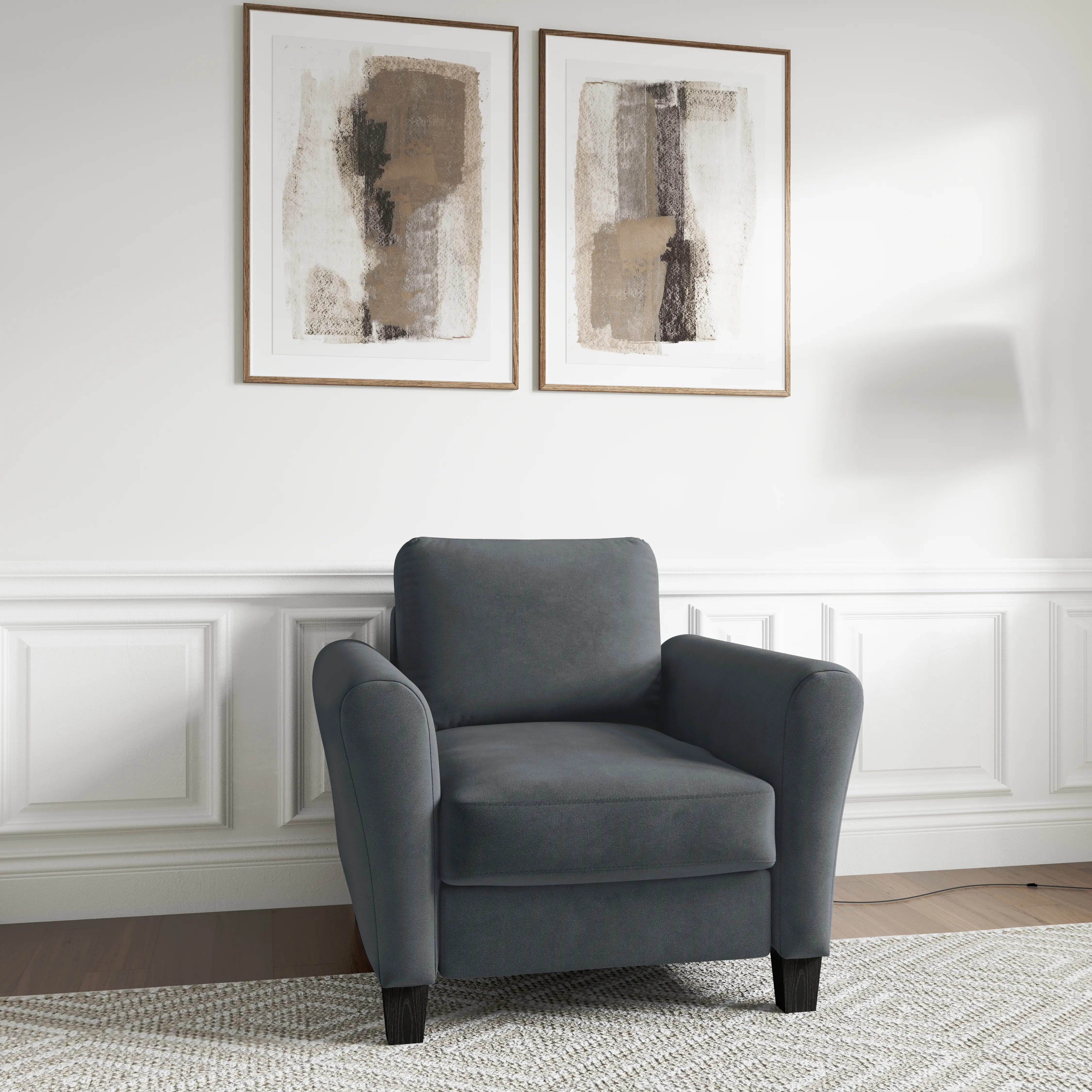 Dark Gray Contemporary Chair - Milani