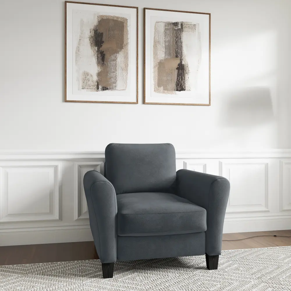 Milani Dark Gray Contemporary Chair-1