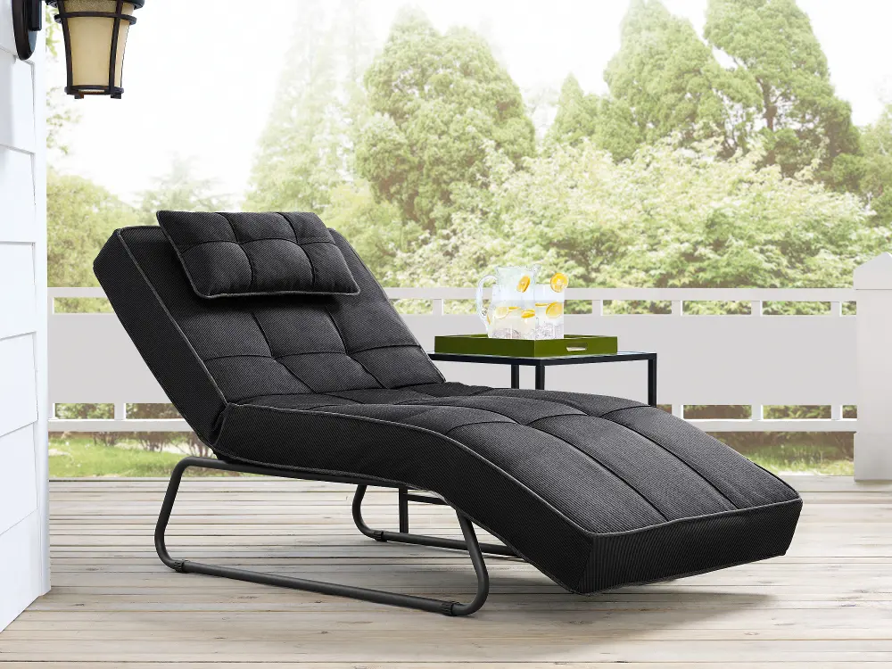 RA-BSRS7O2015P Dark Gray Outdoor Patio Chaise Lounge - Baylands-1
