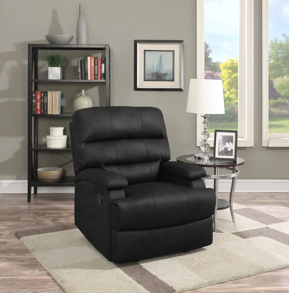 RR-RORWP2001 Black Traditional Recliner Chair - Raleigh-1