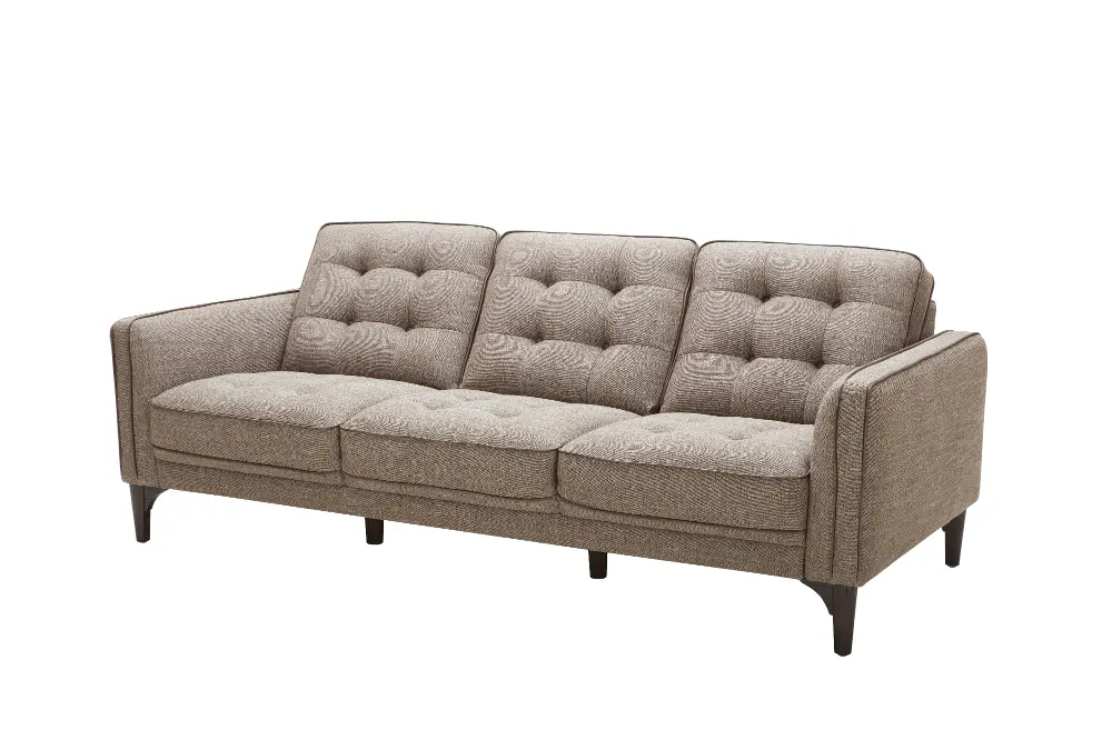 Brown Tweed Mid Century Modern Sofa - Chantham -1