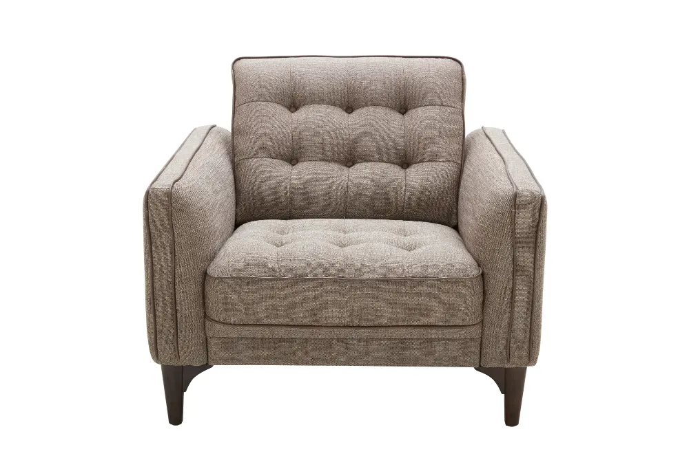 Brown Tweed Mid Century Modern Chair - Chantham -1