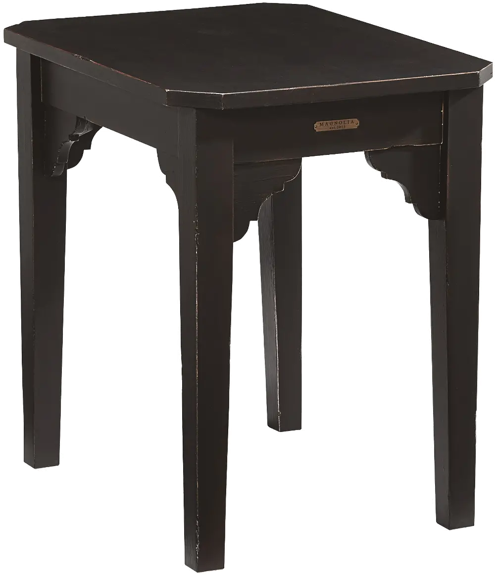 Magnolia Home Furniture Black Bracket End Table-1