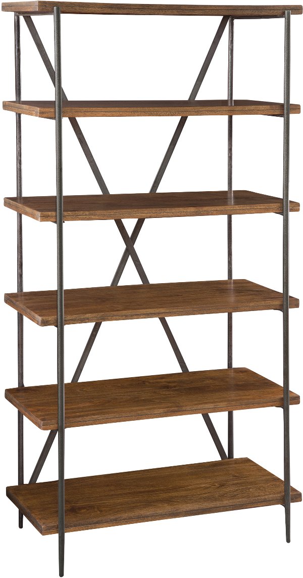 36 Inch Mango Wood Medium Brown Bookcase
