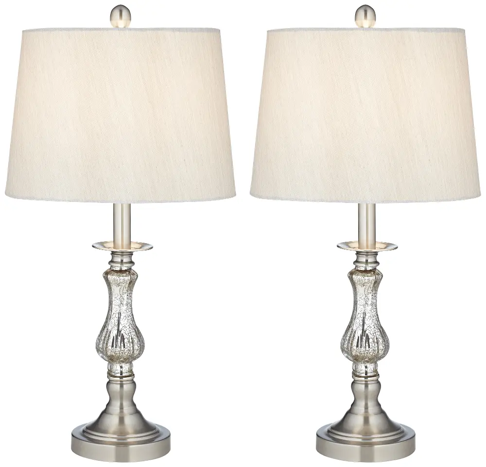 Mecure Glass Table Lamp Pair-1