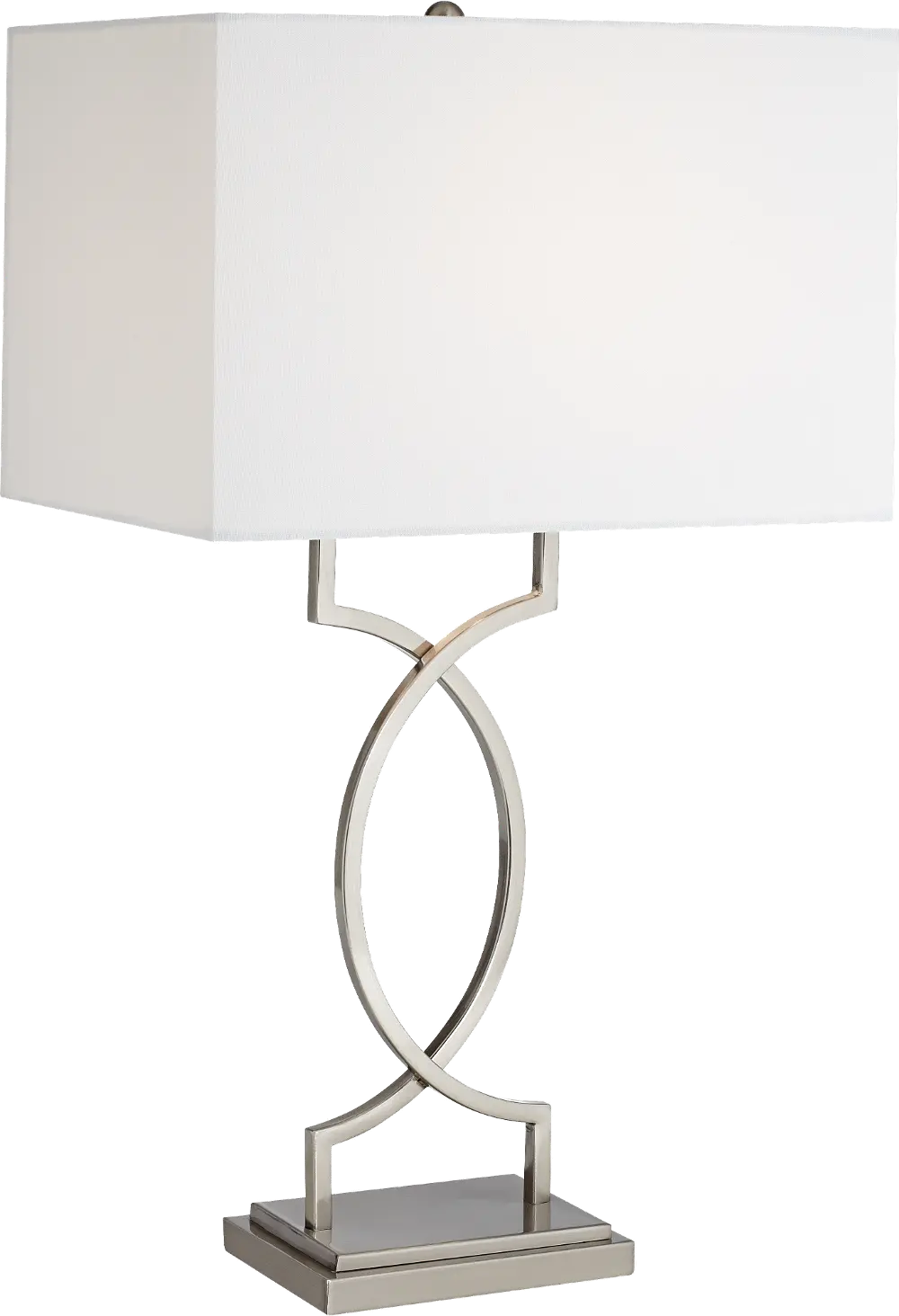 Brushed Nickel and Steel Modern Elegant Table Lamp-1