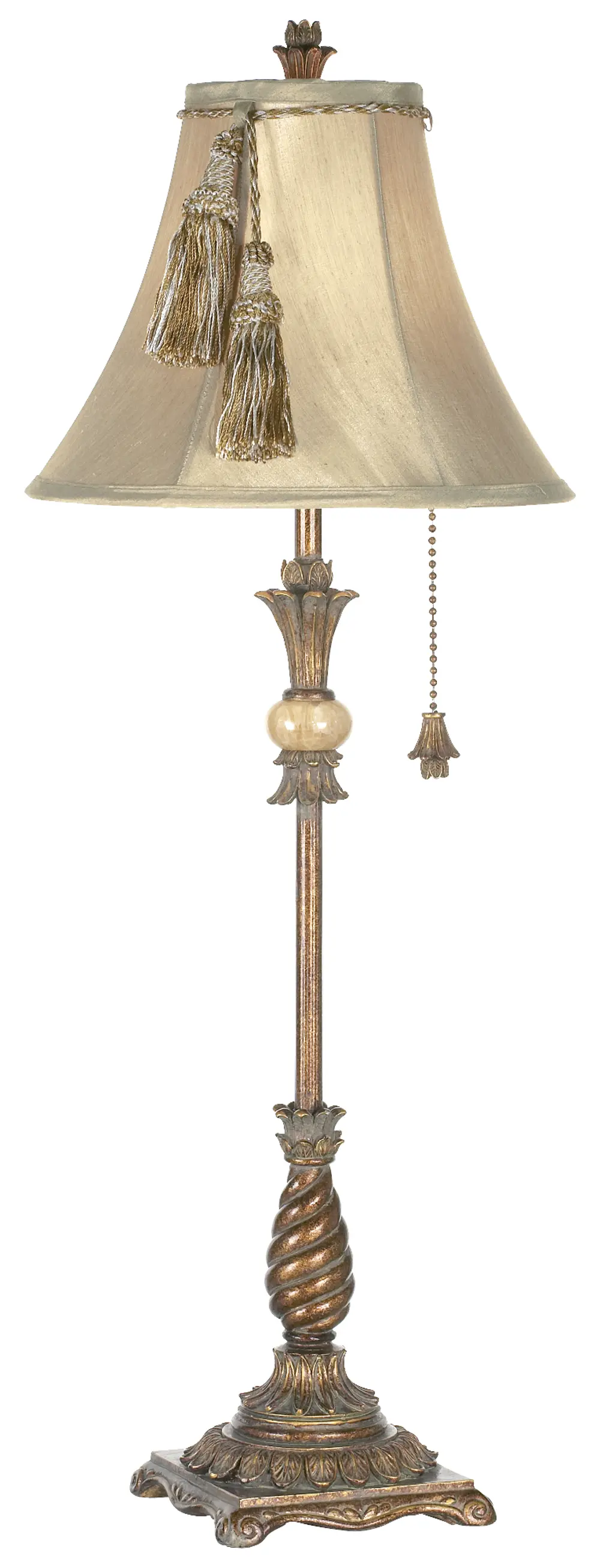 Roman Bronze Candlestick Table Lamp-1