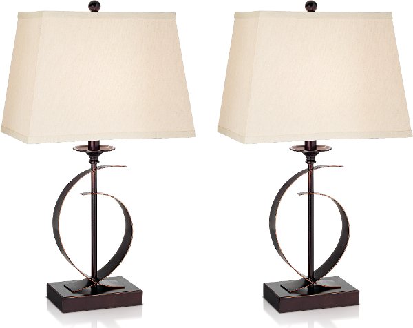 Dark Bronze Half Moon Pair Of Table Lamps Rc Willey Dark Bronze Half Moon Pair Of Table, Half Moon Floor Lamp