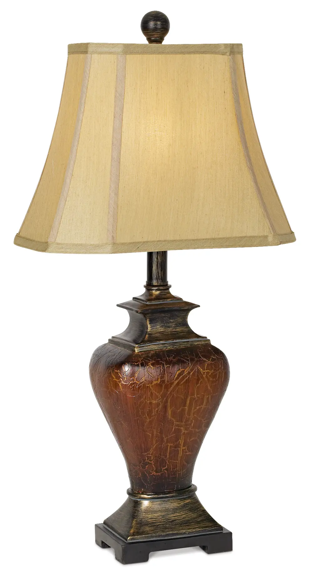 Brown Crackle Table Lamp-1