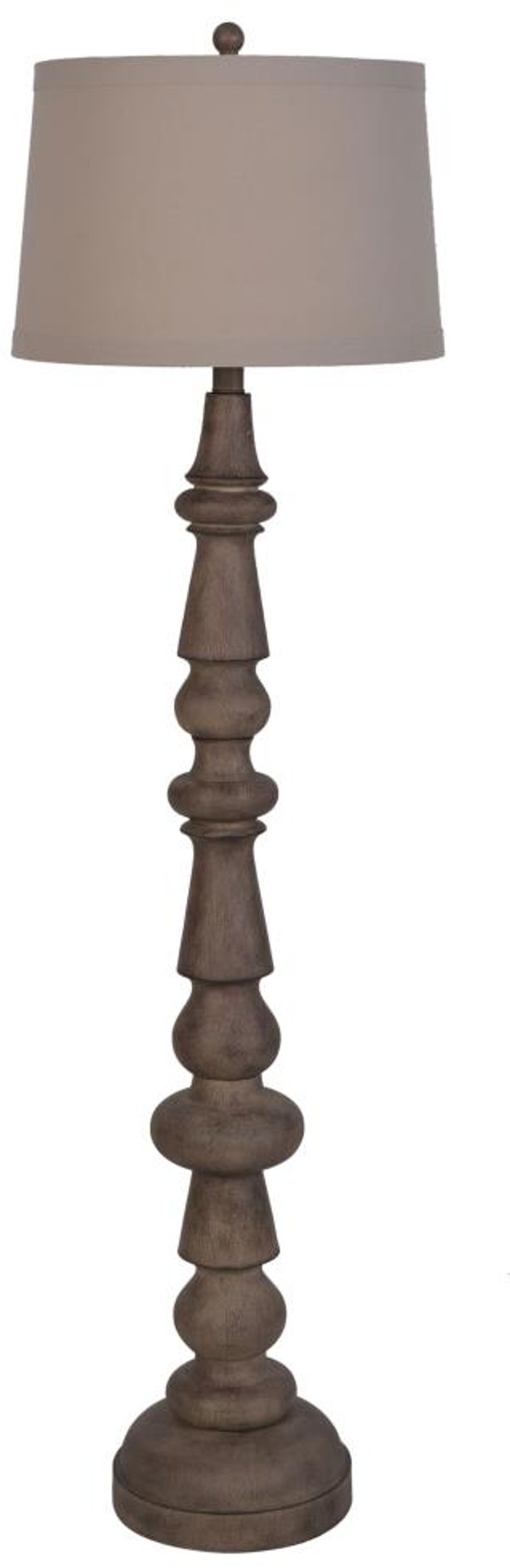 Rc Willey S Floor Lamps And Lights Dark Brown Wood Poly Resin Floor Lamp