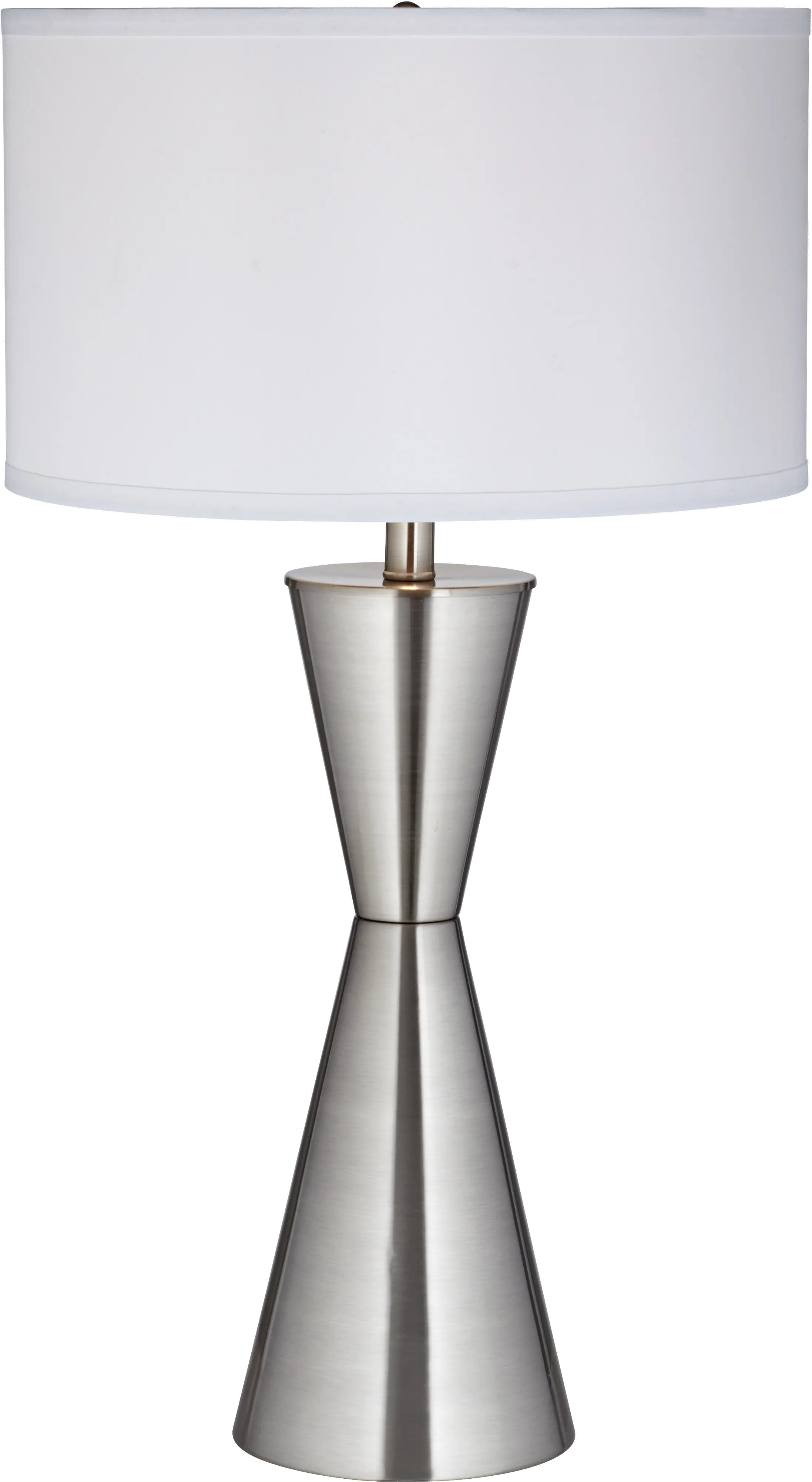 Brushed Nickel and Steel Table Lamp