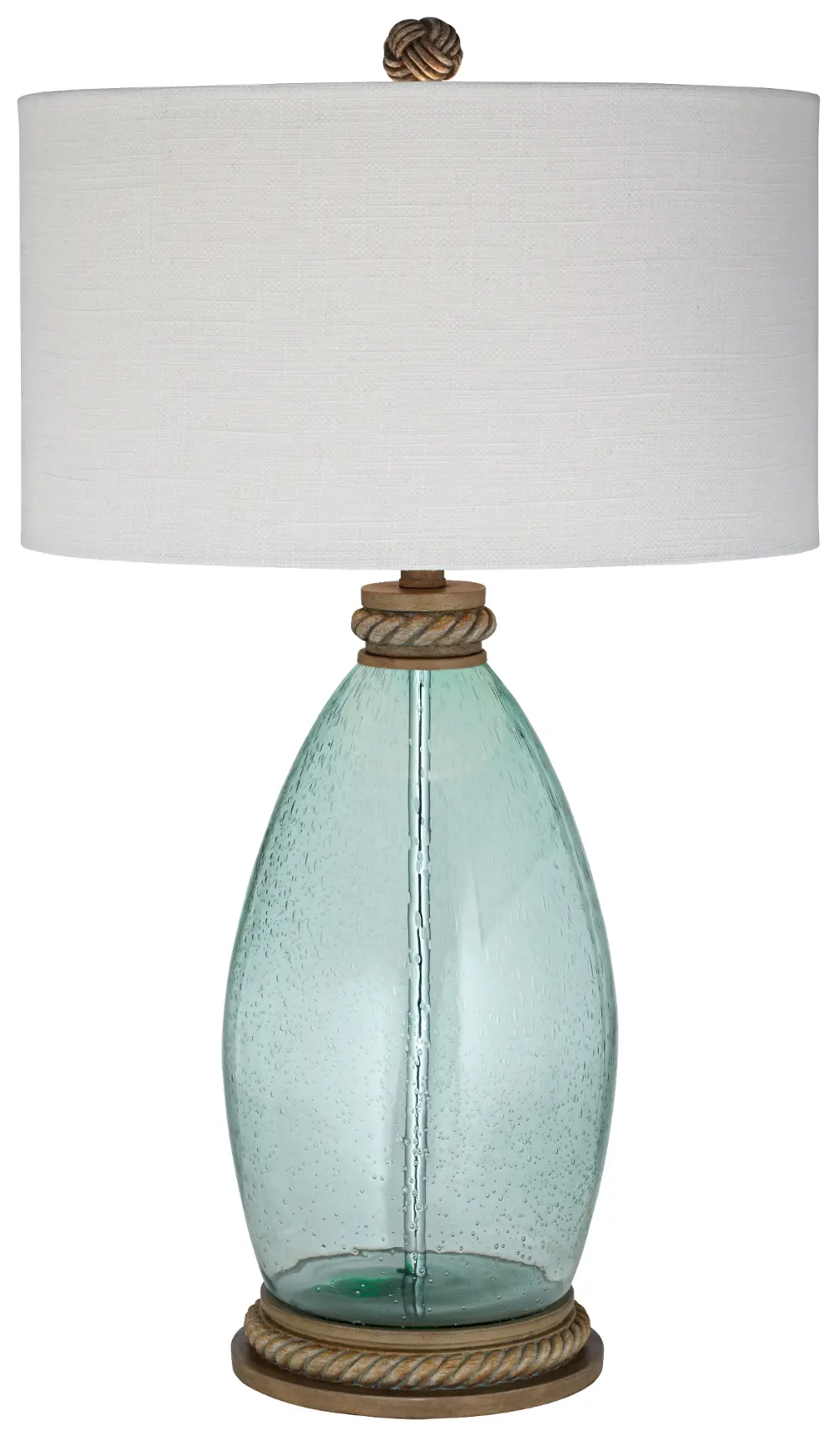 Green Glass Table Lamp-1