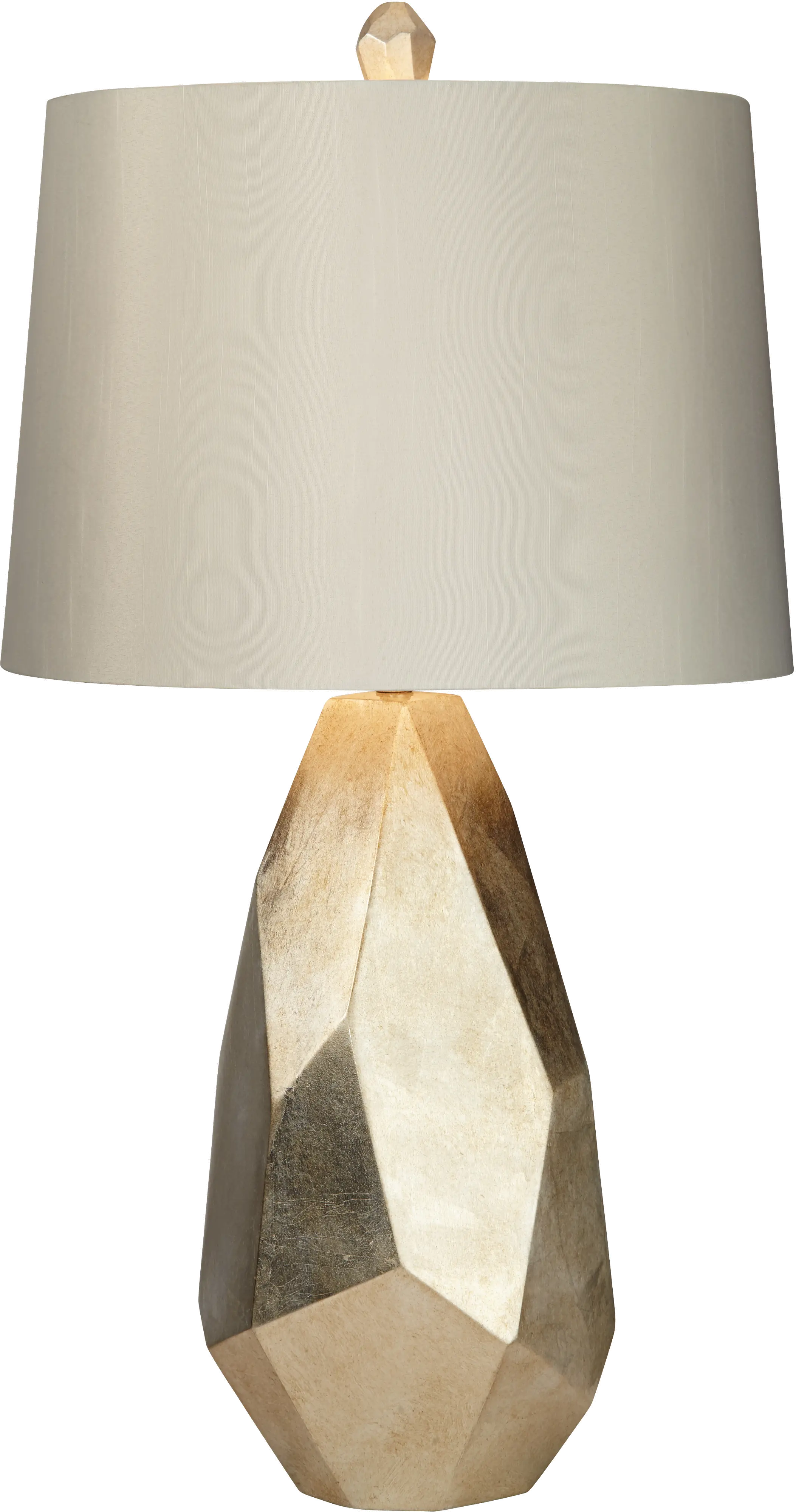 Champagne Resin Faceted Table Lamp