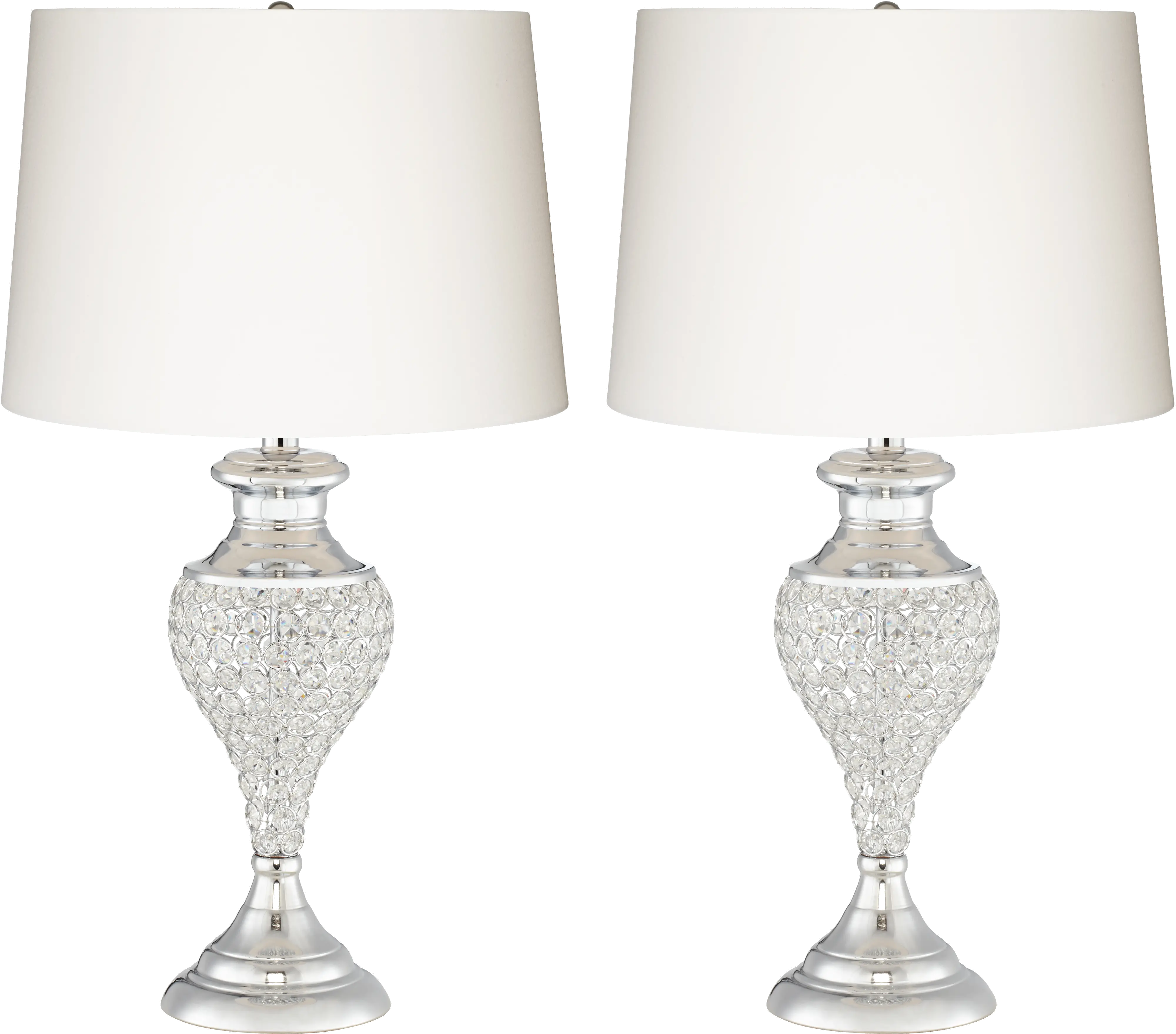 87-7923-26 Polished Chrome Glitz and Glam Pair of Table Lamps sku 87-7923-26
