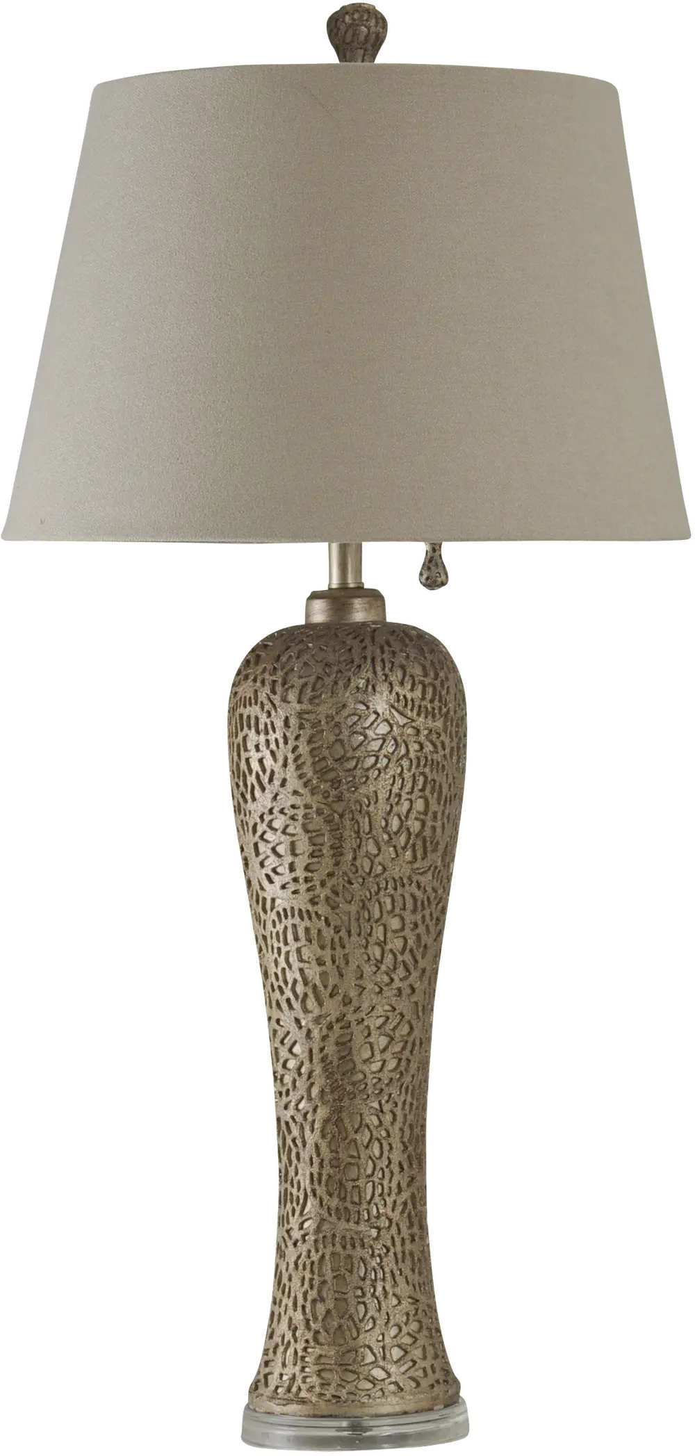 Bellevue Silver Table Lamp with Acrylic Base-1