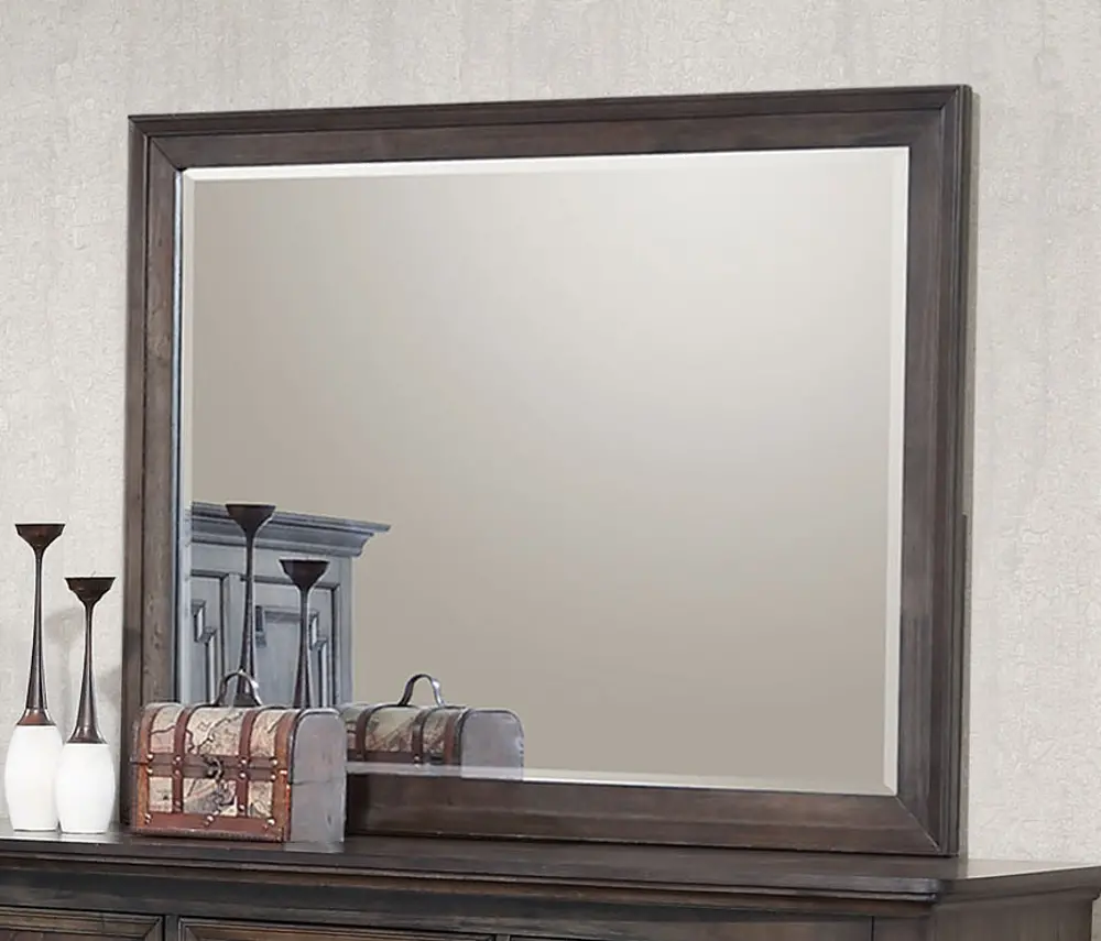 Classic Traditional Antique Brown Mirror - Campbell-1