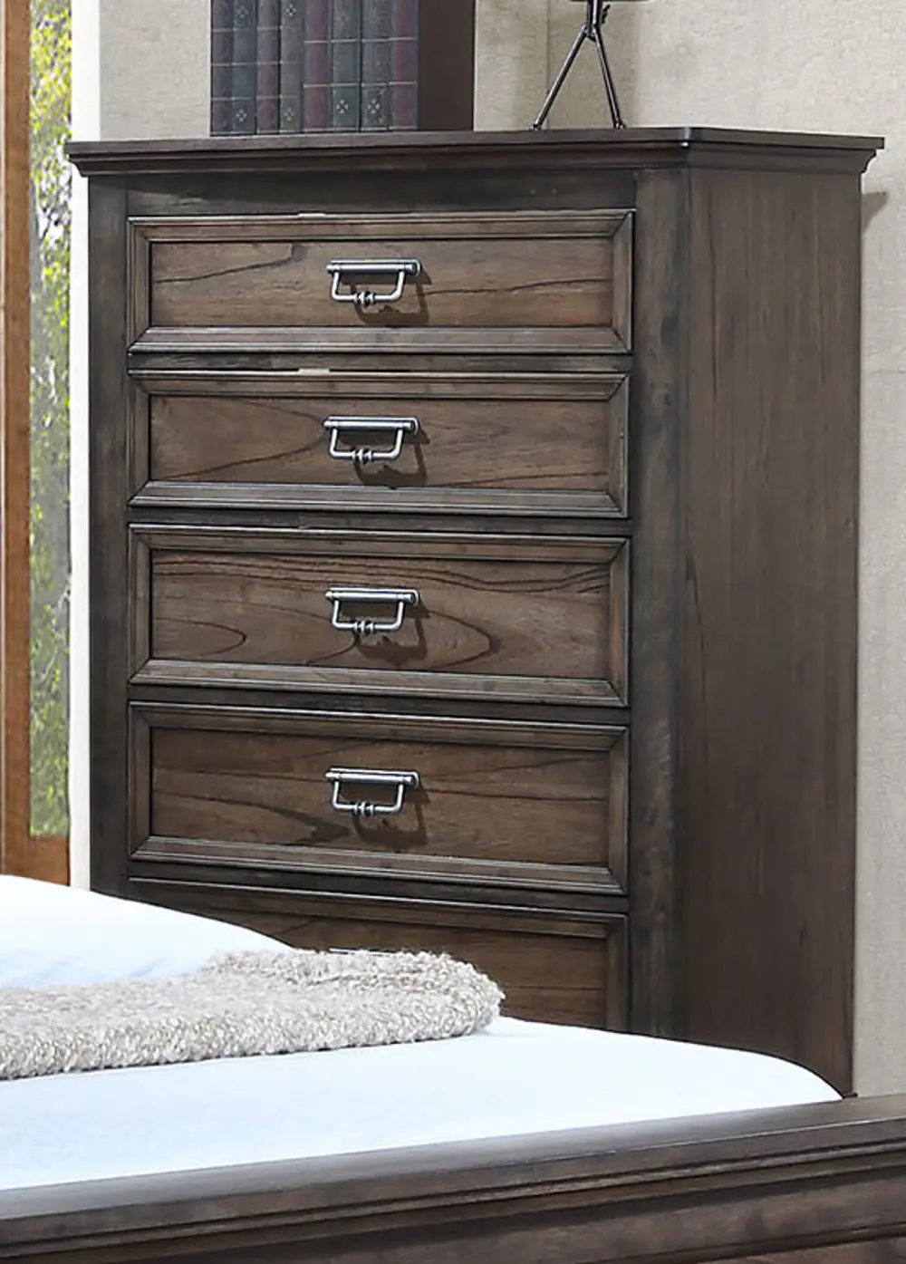 Classic Traditional Antique Brown Chest of Drawers - Campbell-1