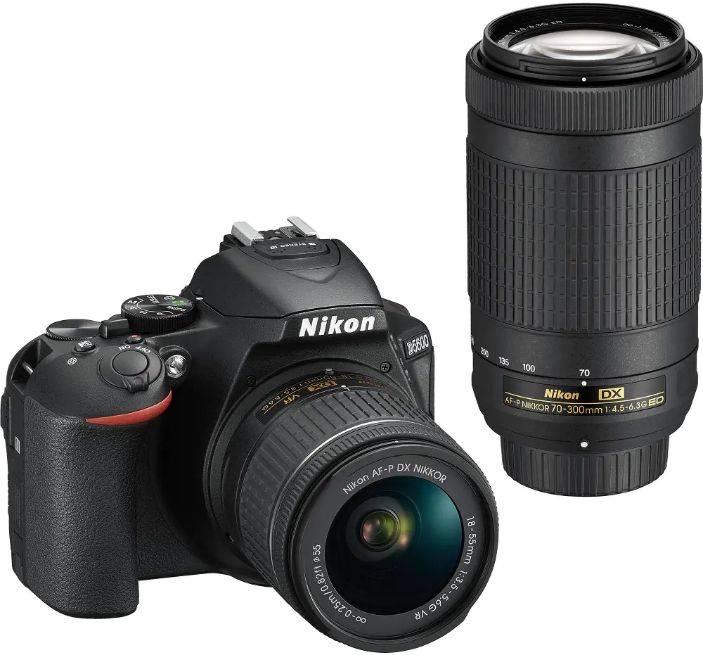D5600,BLK,X2_LENS Nikon D5600 DSLR Camera with18-55mm and 70-300mm Lenses-1