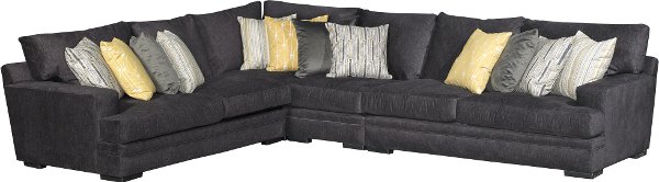 Search Results For Sleeper Sofa Sectionals Fabric Contemporary Charcoal Gray 4 Piece Sectional Sofa Piccolo