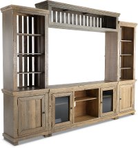 Distressed Gray 4 Piece Rustic Entertainment Center   Willow Rcwilley Image1~200 ?r=7