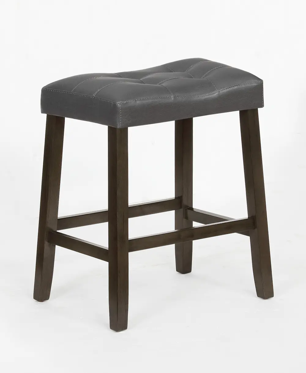 Verona Gray Saddle Style 24 Inch Counter Height Stool-1