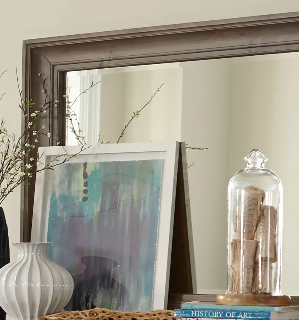 Casual Rustic Gray Mirror - Dovetail-1