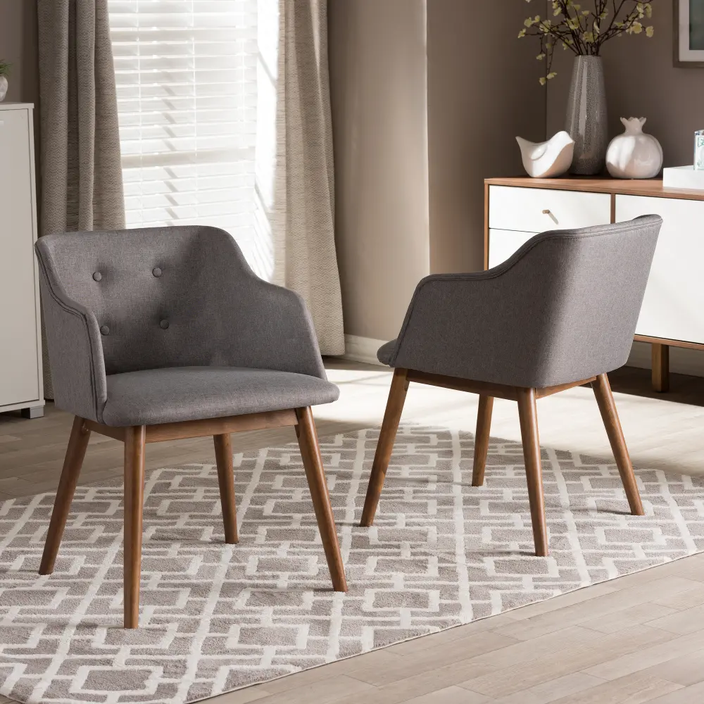6960-2PC-RCW Grey Modern Button-Tufted Accent Chairs - Harrison-1
