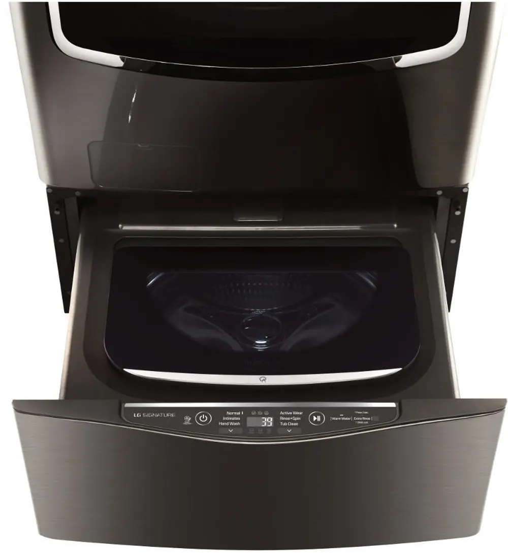 WD205CK LG Signature Pedestal Washer - Black Stainless Steel-1