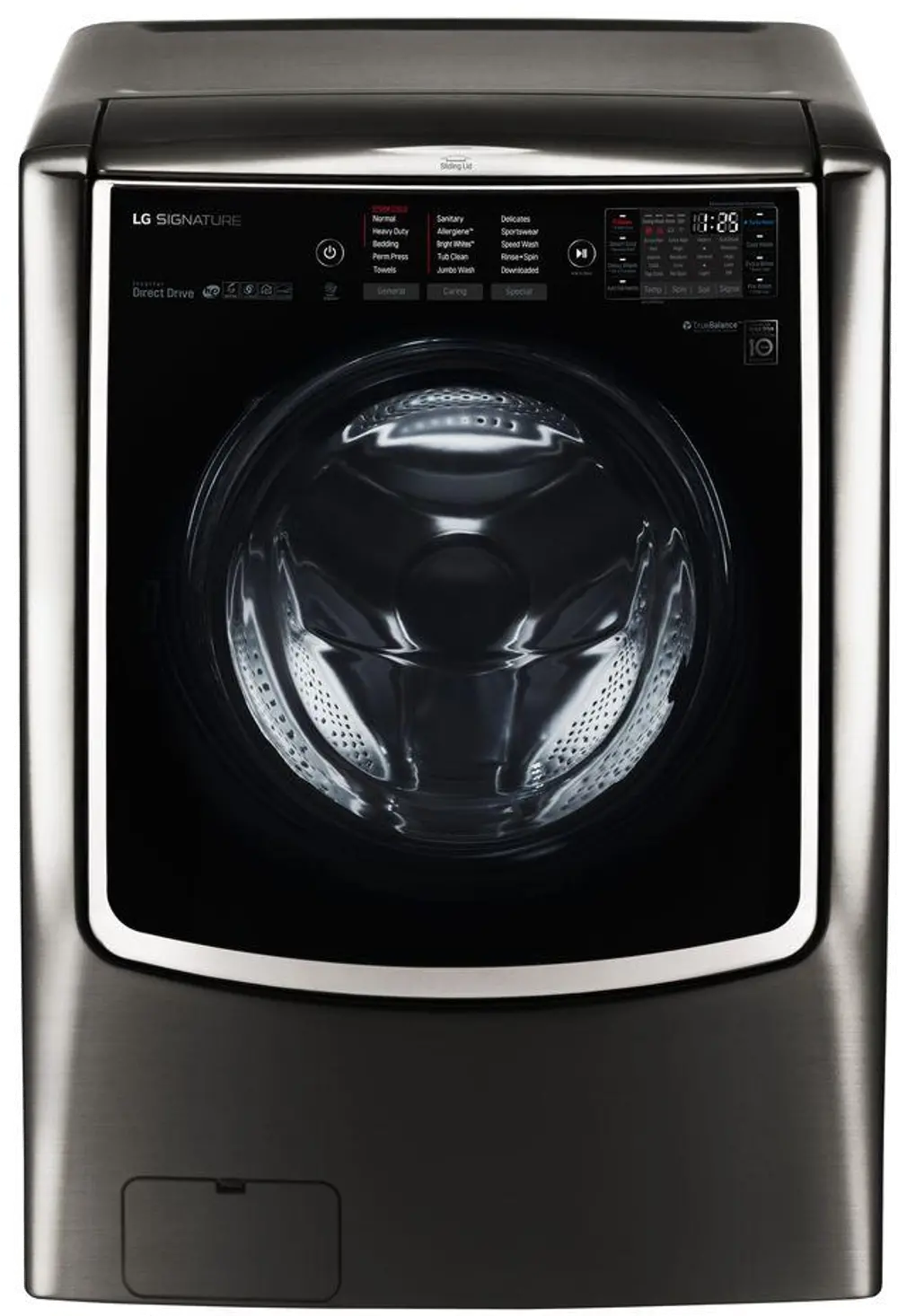 WM9500HKA LG  Signature 5.8 cu. ft. Front Load Washer - Black Stainless Steel-1
