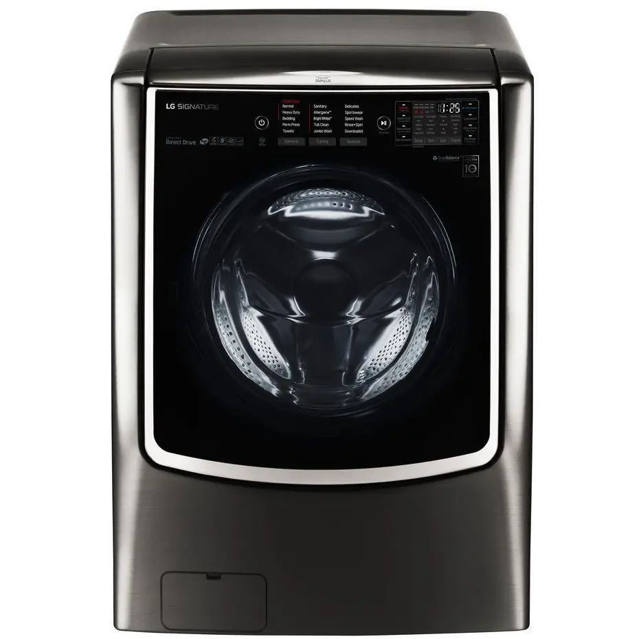WM9500HKA LG  Signature 5.8 cu. ft. Front Load Washer - Black Stainless Steel-1