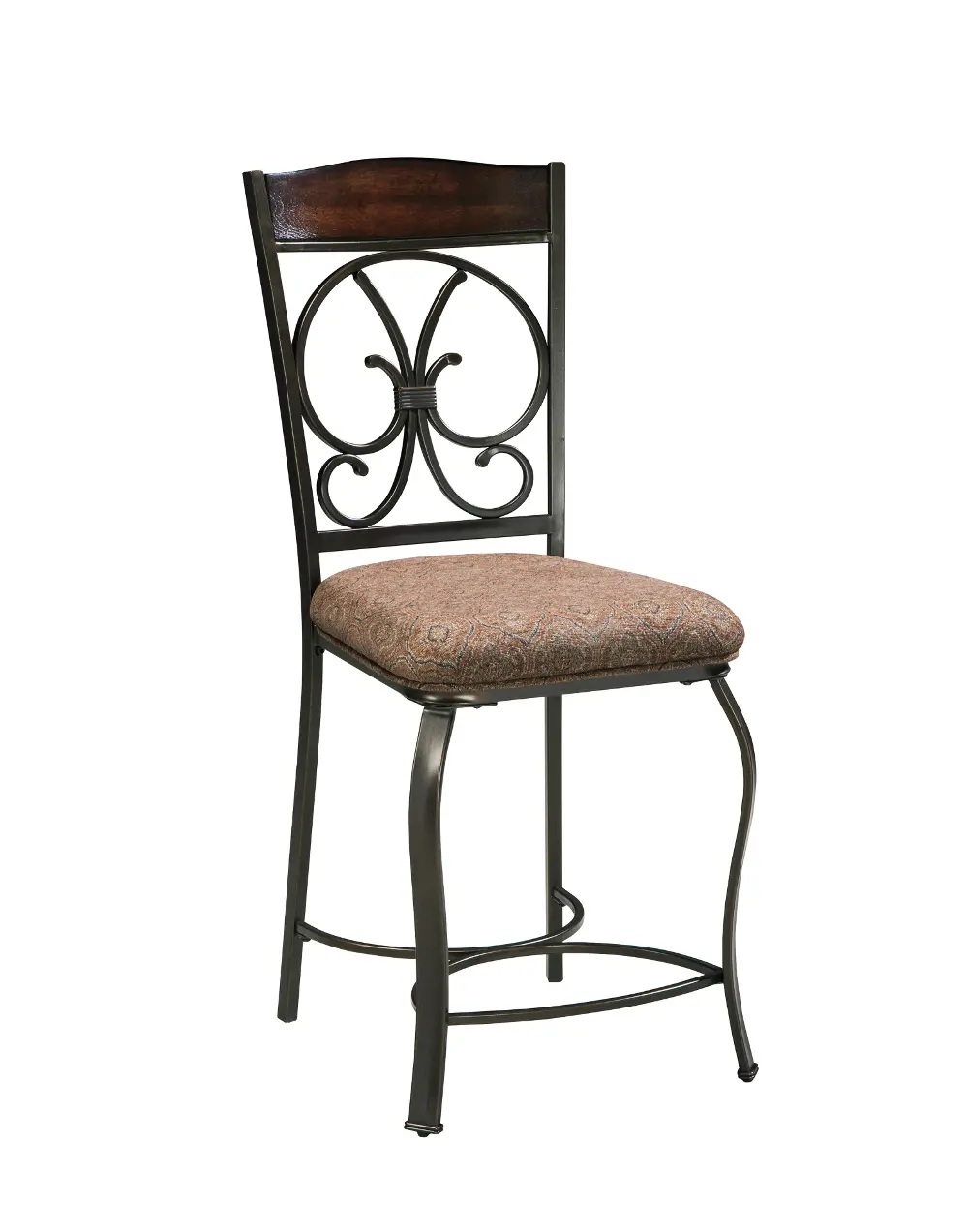 Traditional Upholstered Counter Height Stool (Set of 4)- Glambrey-1