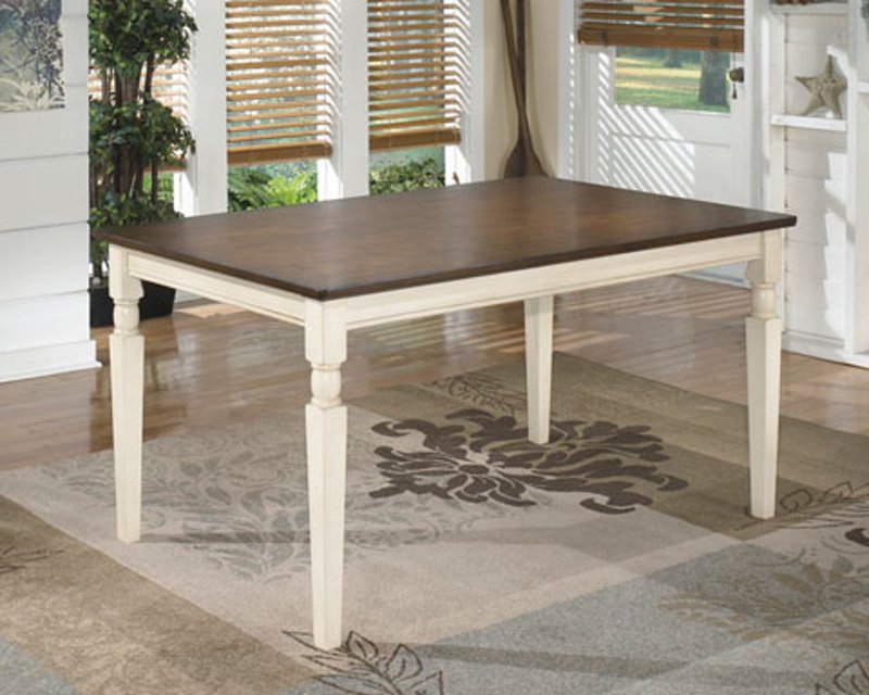White Brown Dining Table 53, White And Brown Dining Room Set With Bench