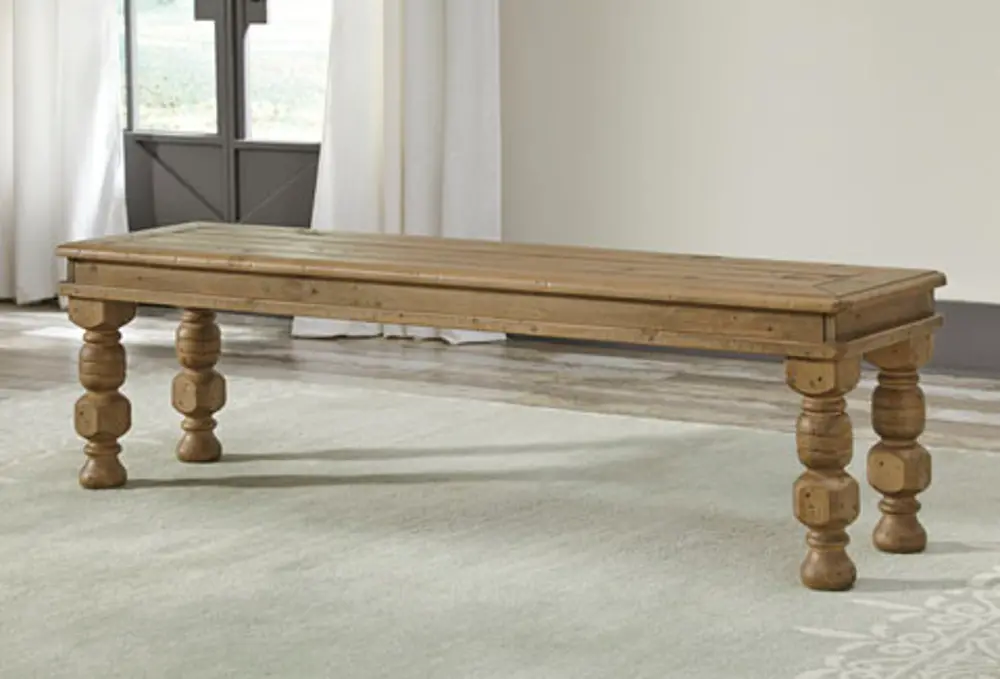 Casual Wood Dining Room Bench - Trishley-1
