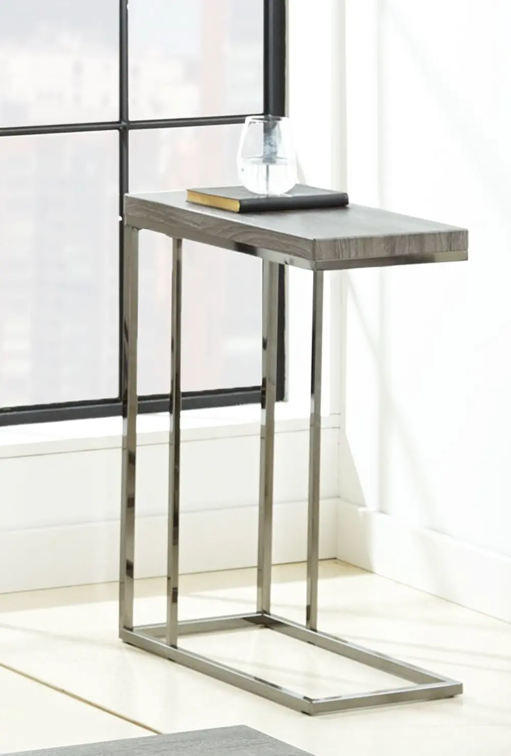 Modern Dark Gray Chair Side Table - Lucia-1