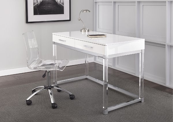Desks For And Computer Rc Willey Furniture Modern White Desk Everett