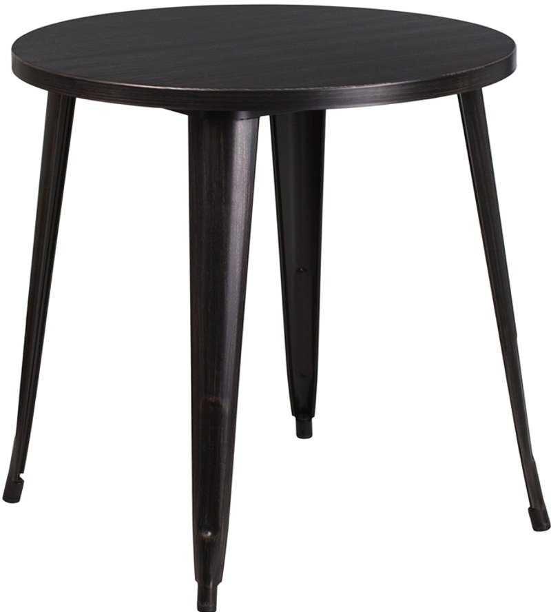 Black Metal 30 Inch Round Indoor, 30 Inch Round Outdoor Coffee Table