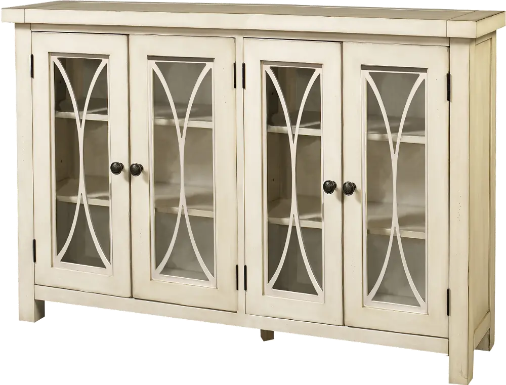 Bayside Antique White 4 Door Cabinet-1