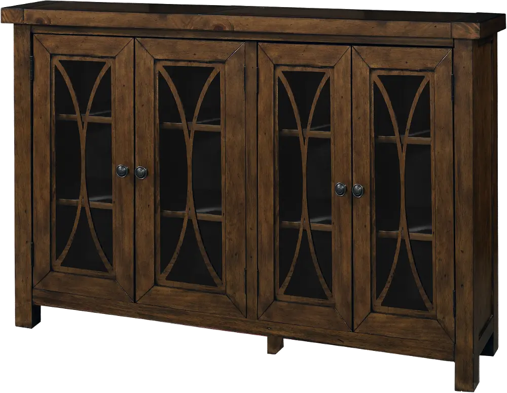 Bayside Mahogany Brown 4 Door Cabinet-1
