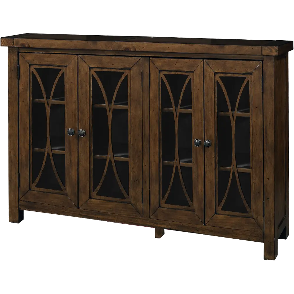 Bayside Mahogany Brown 4 Door Cabinet-1