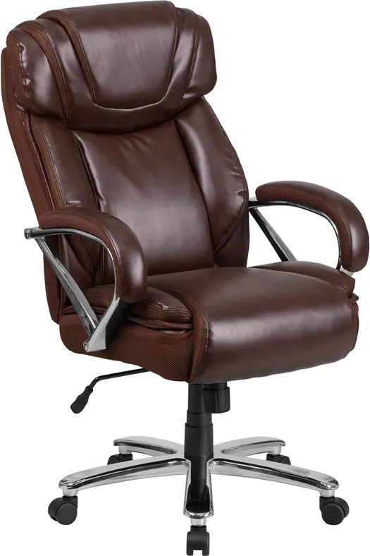 GO-2092M-1-BN-GG Big and Tall Executive Office Chair - Brown sku GO-2092M-1-BN-GG