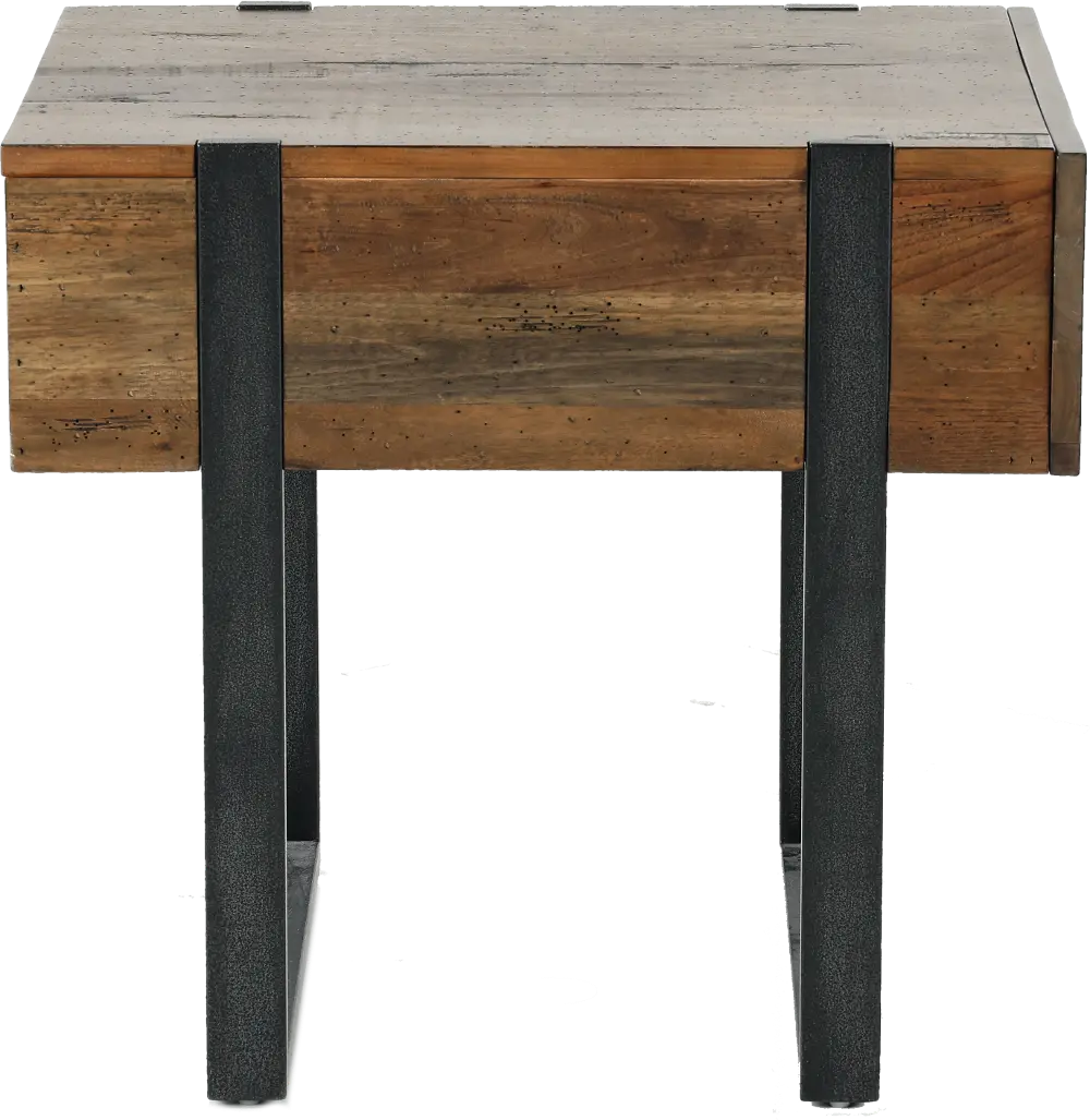 Prescott Rustic Honey Brown End Table-1