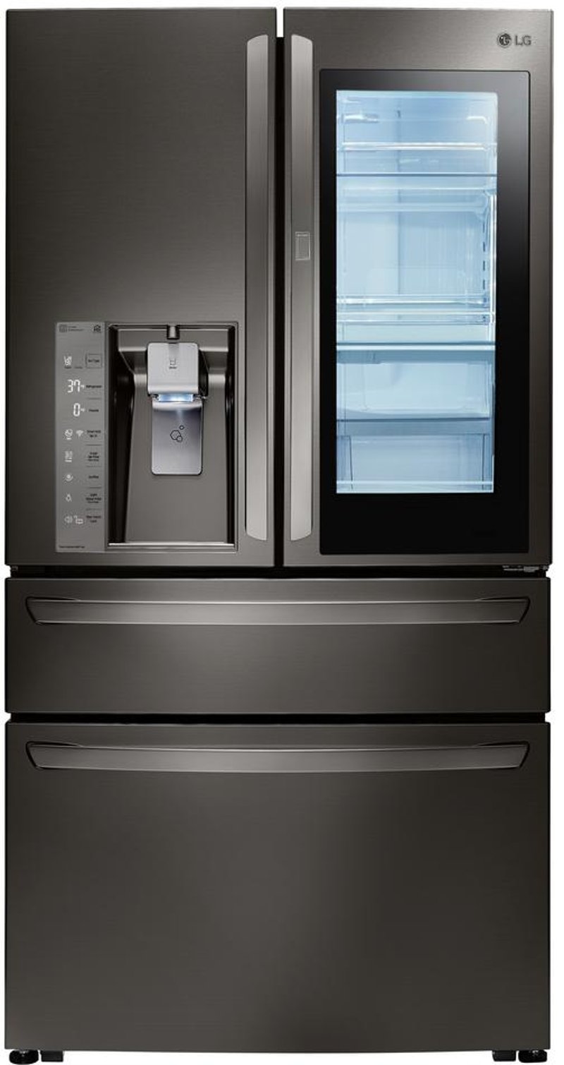 Lg 4 Door French Door In Door Smart Refrigerator 29 7 Cu Ft 36 Inch Black Stainless Steel