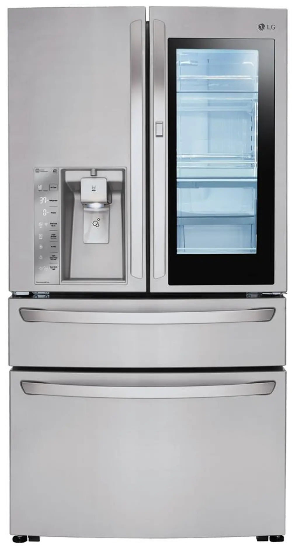 LMXS30796S LG 4 Door French Door-in-Door Smart Refrigerator - 29.7 cu. ft., 36 Inch Stainless Steel-1