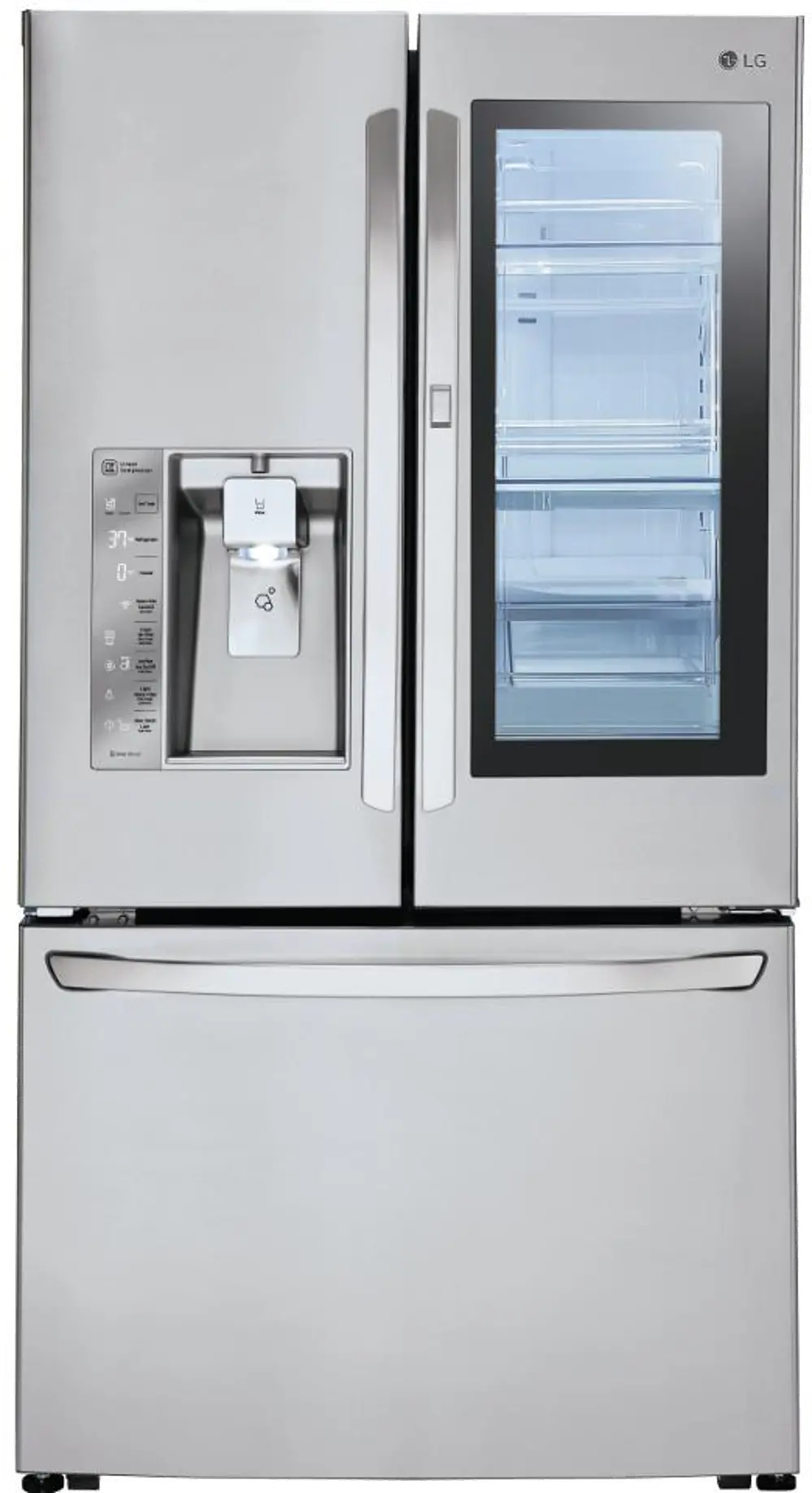 LFXS30796S LG 29.6 cu. ft. French Door-in-Door Smart Refrigerator with ColdSaver Panel - 36 Inch Stainless Steel-1