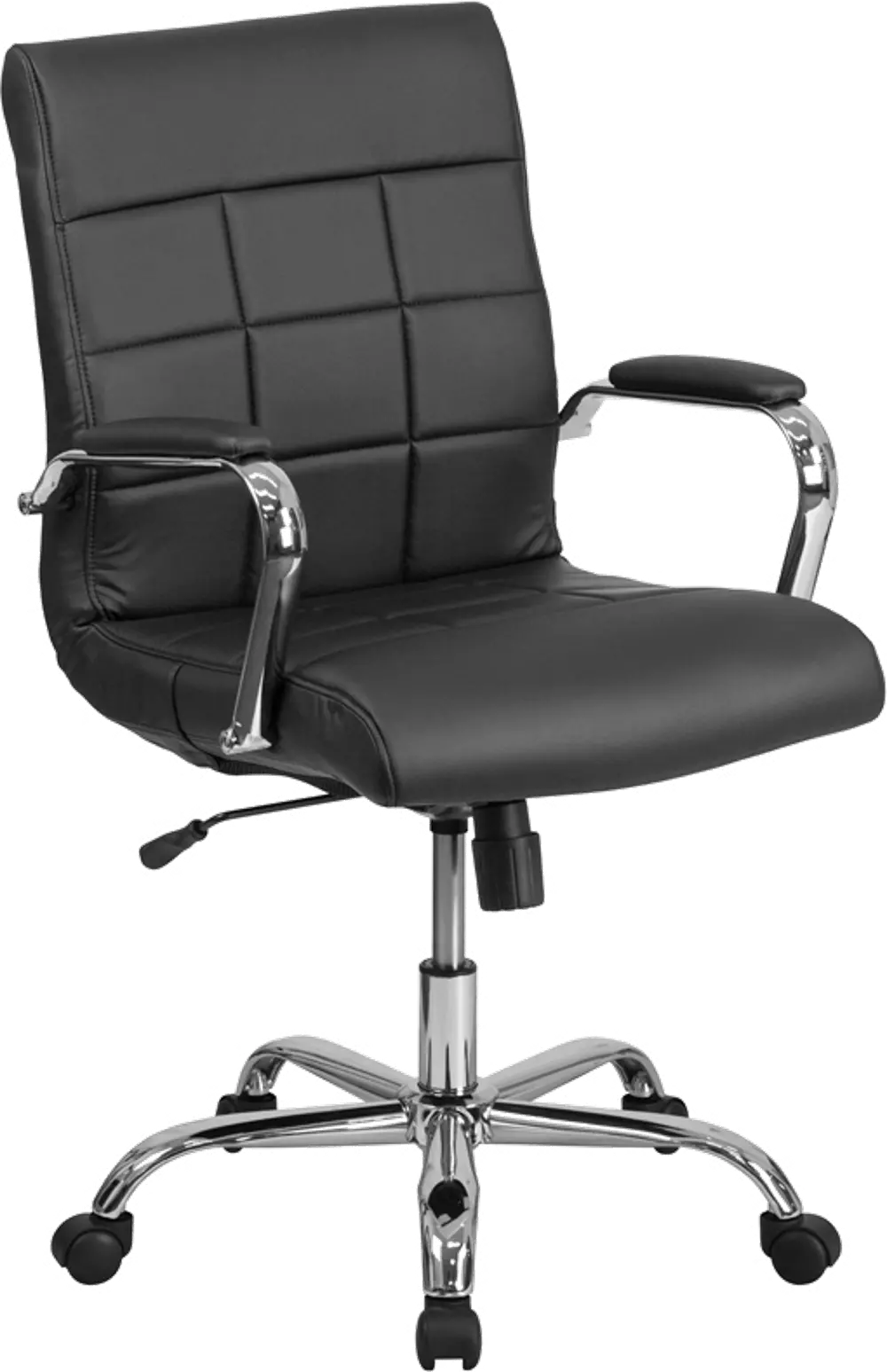 Black Contemporary Swivel Office Chair-1